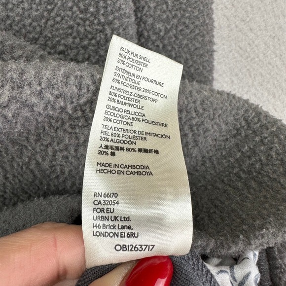 Free People Nebraska Hoodie Sweatshirt Womens M Gray Fleece Oversized Boxy - Picture 5 of 7